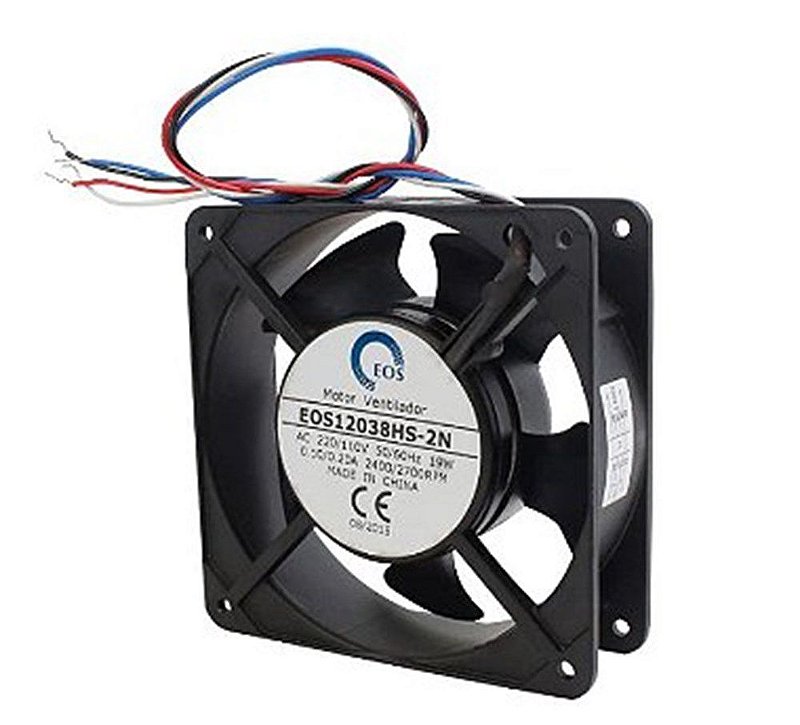 MOTOR EOS VENTILADOR BIVOLT CARCACA 120X120X38 C/BUCHA EOS 12038HS2N