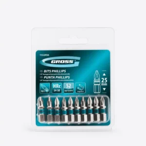 BITS PHILLIPS MAGNET.10PC SEXT.25MM PH2 1/4"