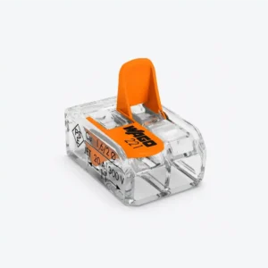 CONECTOR DE EMENDA CONDUTOR FLEX - RIGIDO 2POLOS 4MM2 (NOVO) WAGO