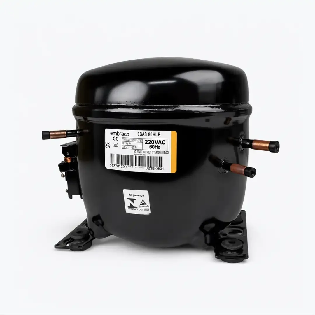 COMPRESSOR EMBRACO 1/4+ 220V R134 S/RESF 780BTUS/H 60HZ EMR80HLR 220V 60HZ