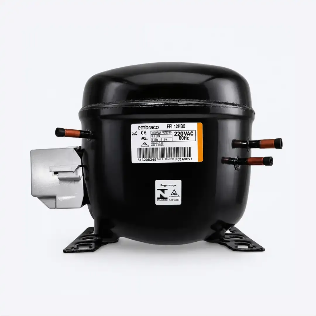COMPRESSOR EMBRACO 1/3+HP 220V R134 S/RESF C/CAPAC 1190BTU/H FFI12HBX 220V 60HZ