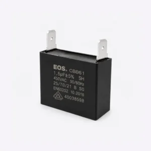 CAPACITOR CAIXA 1.5 MFD 450V C/ 2 TERM 37X11X25 EOS  1.5 MFD 450V C/ 2 TERM