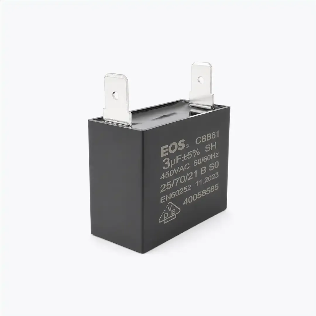 CAPACITOR CAIXA 3 MFD 450V C/ 2 TERM 37X20X27 EOS 3 MFD 450V C/ 2 TERM