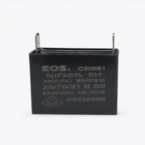 CAPACITOR CAIXA 5 MFD 450V C/ 2 TERM 47X17.5X33 EOS  5 MFD 450V C/ 2 TERM