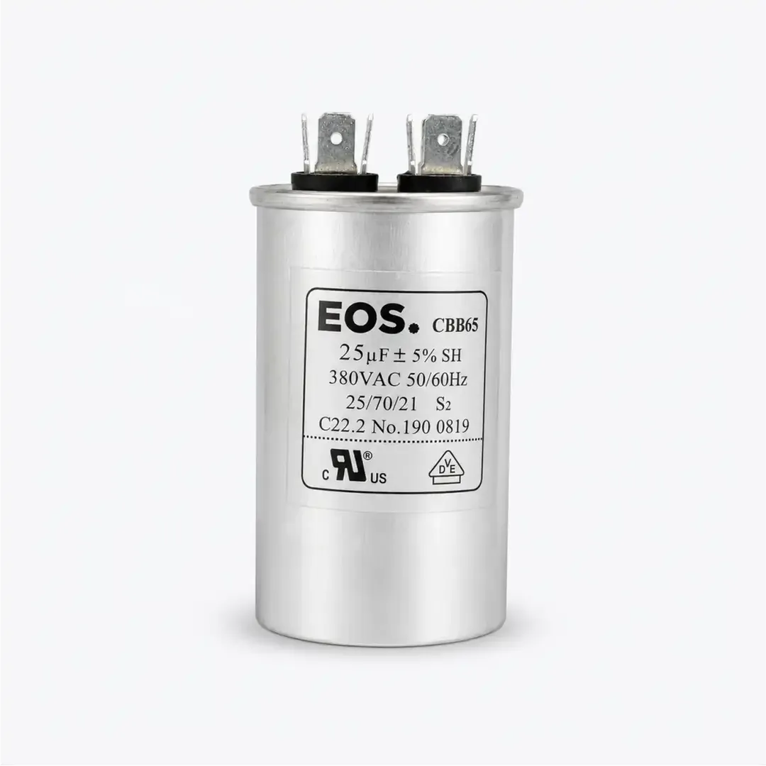 CAPACITOR 25 MFD 380V C/TERMINAL 45 X 80 CORPO ALUMINIO EOS 25 MFD 380V C/TERM