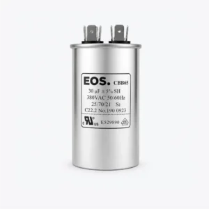 CAPACITOR 30 MFD 380V C/TERMINAL 45X80 CORPO ALUMINIO EOS  30 MFD 380V C/TERM