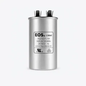 CAPACITOR 40 MFD 380V C/TERMINAL 50X90 CORPO ALUMINIO EOS  40 MFD 380V C/TERM