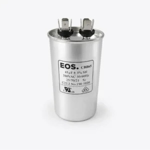 CAPACITOR 45 MFD 380V C/ TERMINAL 50X90 CORPO ALUMINIO EOS  45 MFD 380V C/TERM