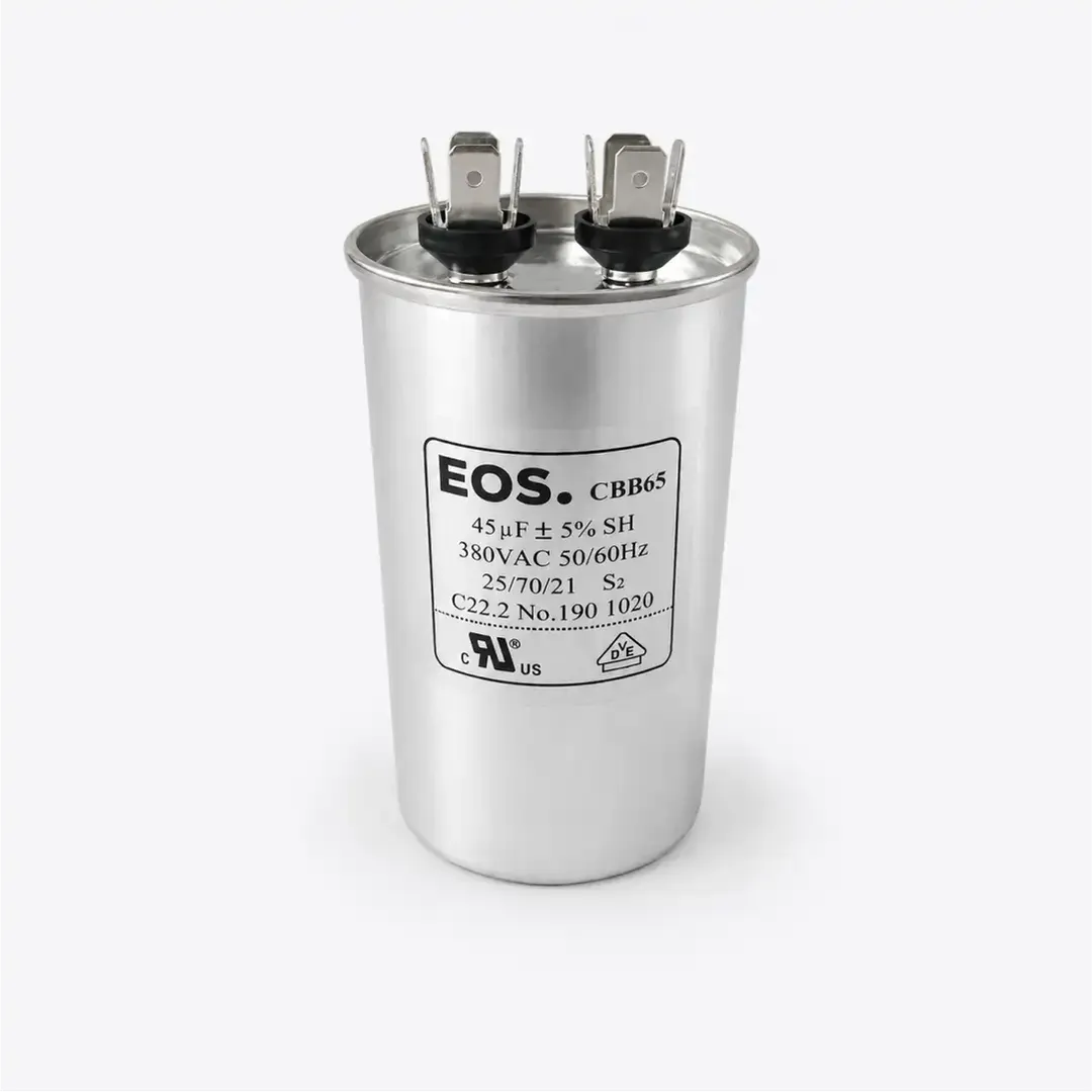 CAPACITOR 45 MFD 380V C/ TERMINAL 50X90 CORPO ALUMINIO EOS 45 MFD 380V C/TERM