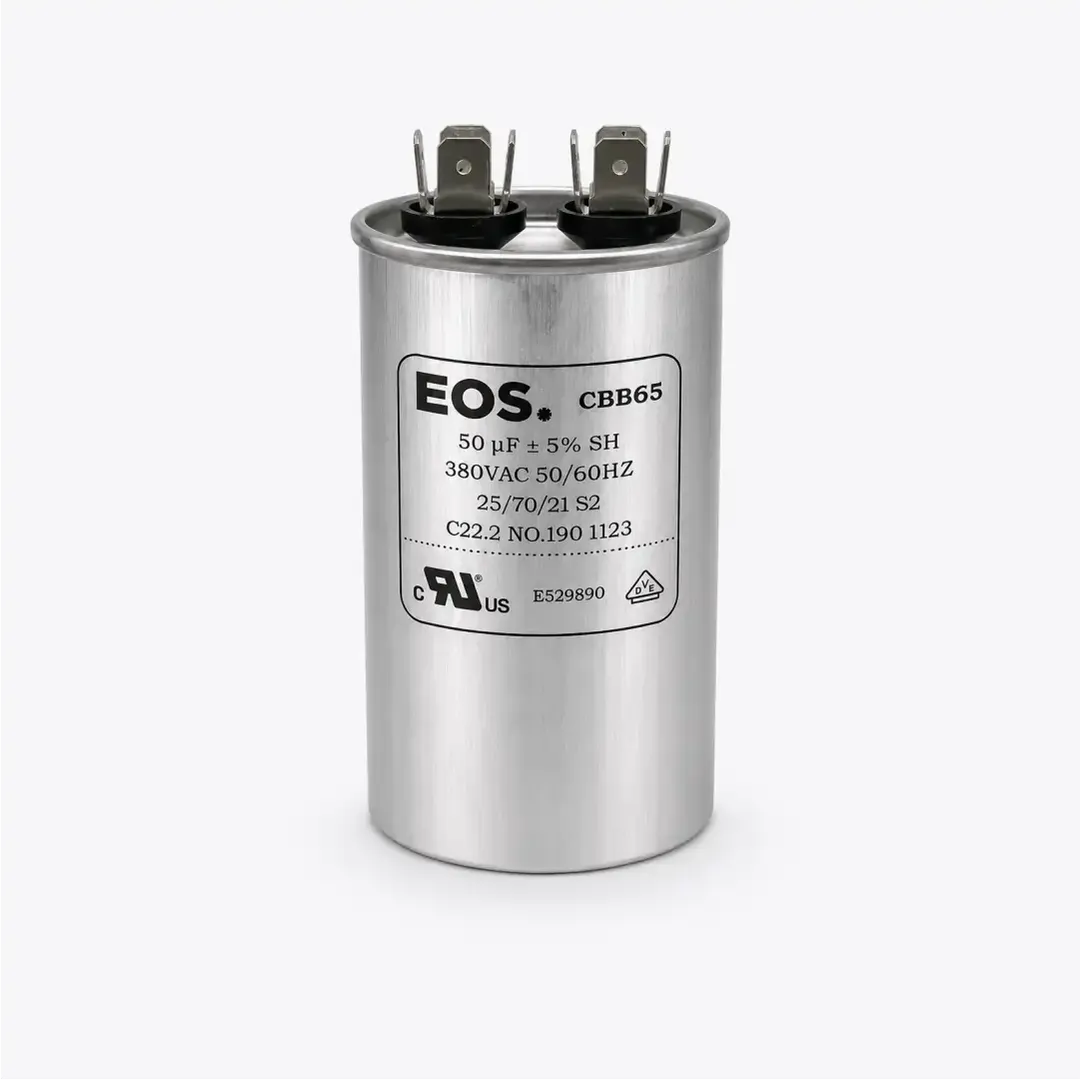 CAPACITOR 50 MFD 380V C/ TERMINAL 50X105 CORPO ALUMINIO EOS 50 MFD 380V C/TERM