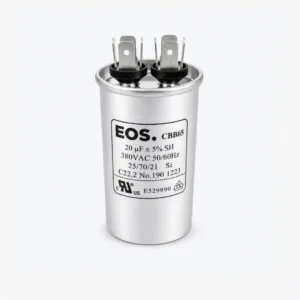 CAPACITOR 20 MFD 380V C/ TERMINAL 40X75 CORPO ALUMINIO EOS  20 MFD 380V C/TERM