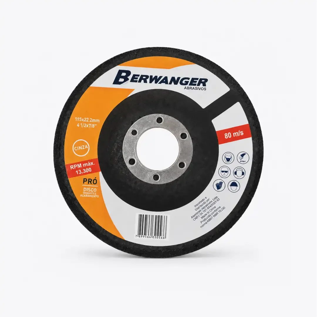 DISCO DE CORTE (115MM) 4.1/2X1,0X22 - PRO LARANJA - BERWANGER