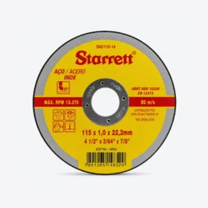 DISCO CORTE INOX FINO 115X1,0X22,2MM DAC115-14