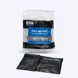 FITA PVC 10 M LINEAR X 0.10 M LARGURA COR PRETA EOS  EOS  FITA PVC 10M PRE