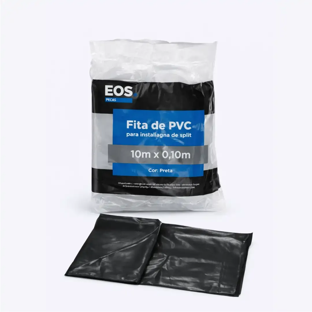 FITA PVC 10 M LINEAR X 0.10 M LARGURA COR PRETA EOS EOS FITA PVC 10M PRE