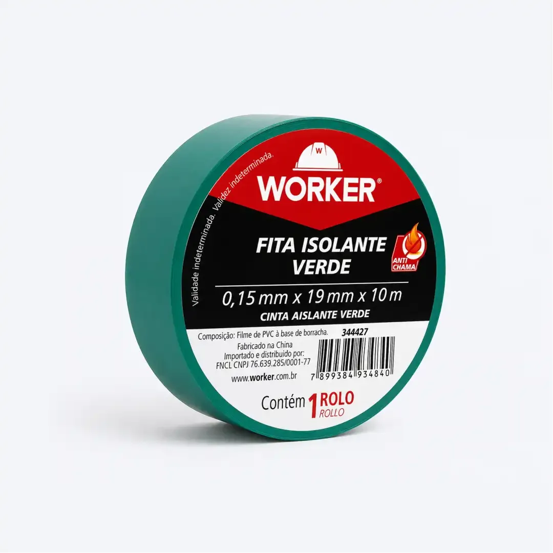 FITA ISOLANTE 19MMX10M VERDE