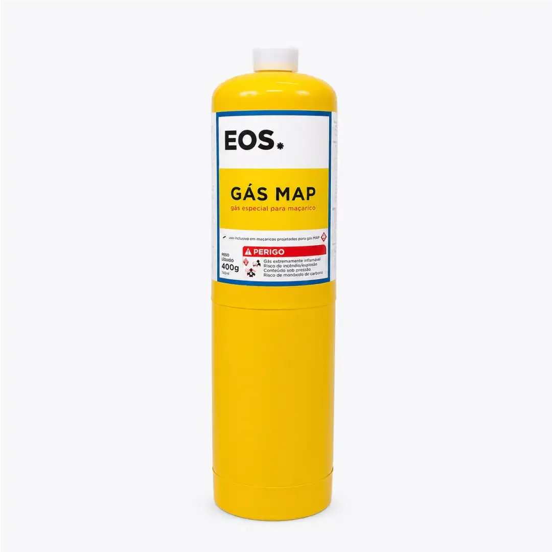 ONU 1077 PROPILENO CLASSE RISCO 2.1 GAS MAP MARCA EOS MAP 400G AMARELO